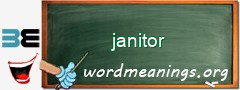 WordMeaning blackboard for janitor